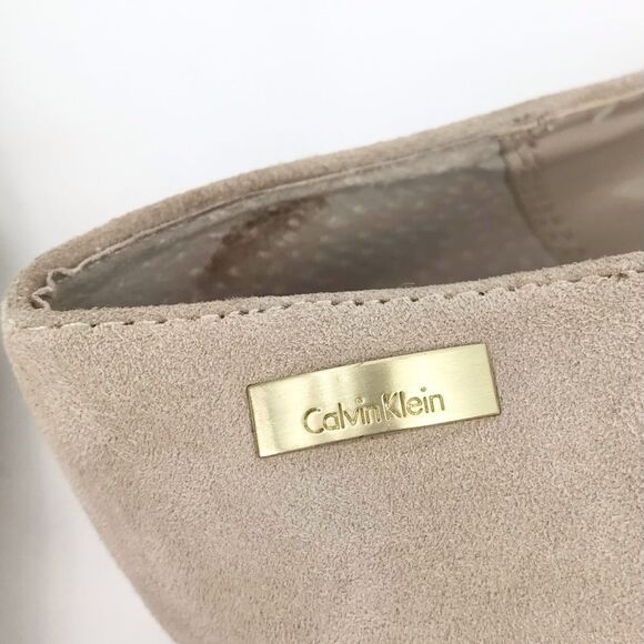 Calvin Klein FREDERICA Cream Suede Ballet Flats - Picture 12 of 13